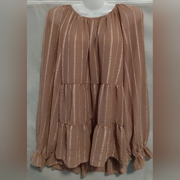 🆕Andree By Unit Long Sleeve Peplum Blouse - Picture 6 of 11